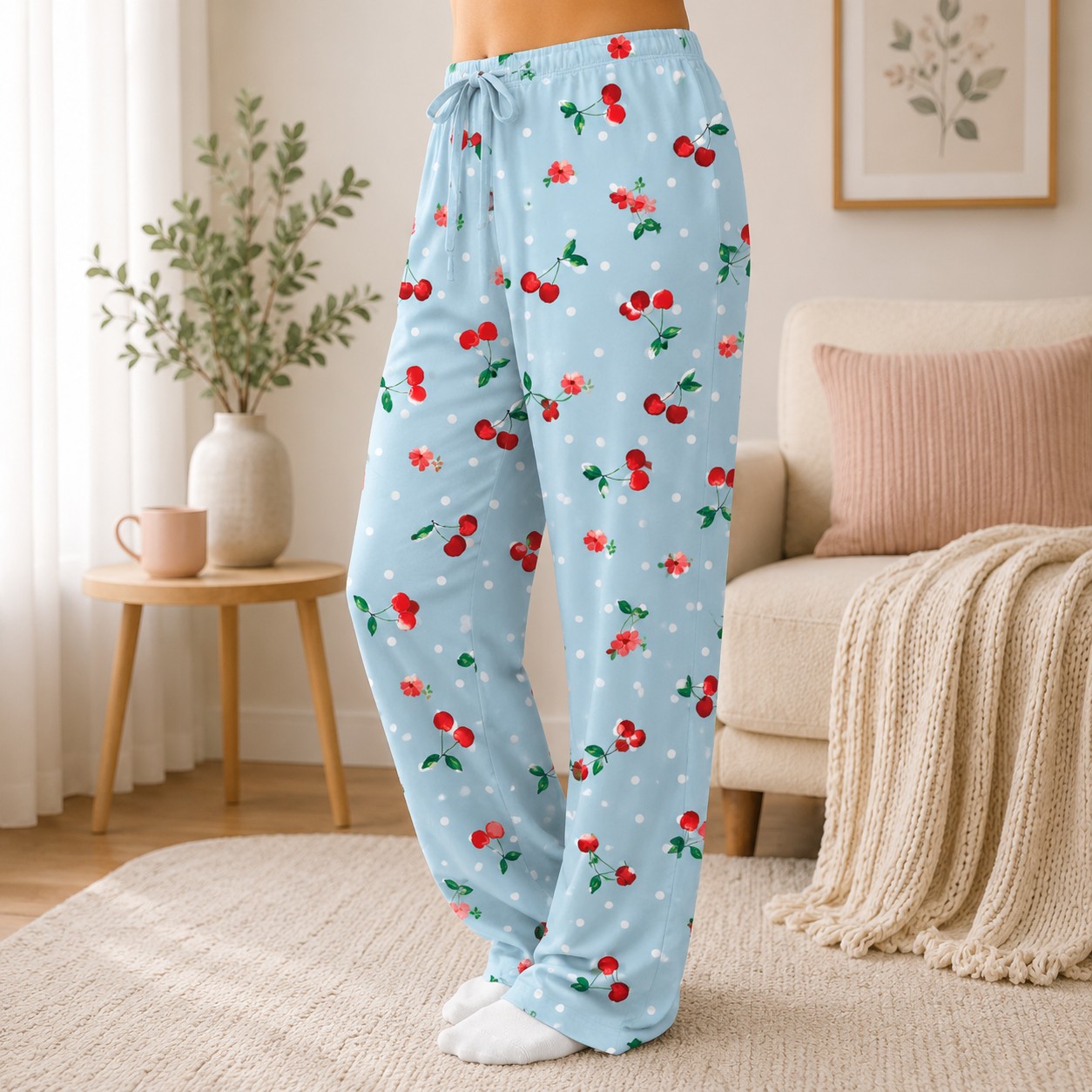 Polka Dot Cherry Lounge Pants